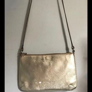 Kate Spade gold crossbody / shoulder bag